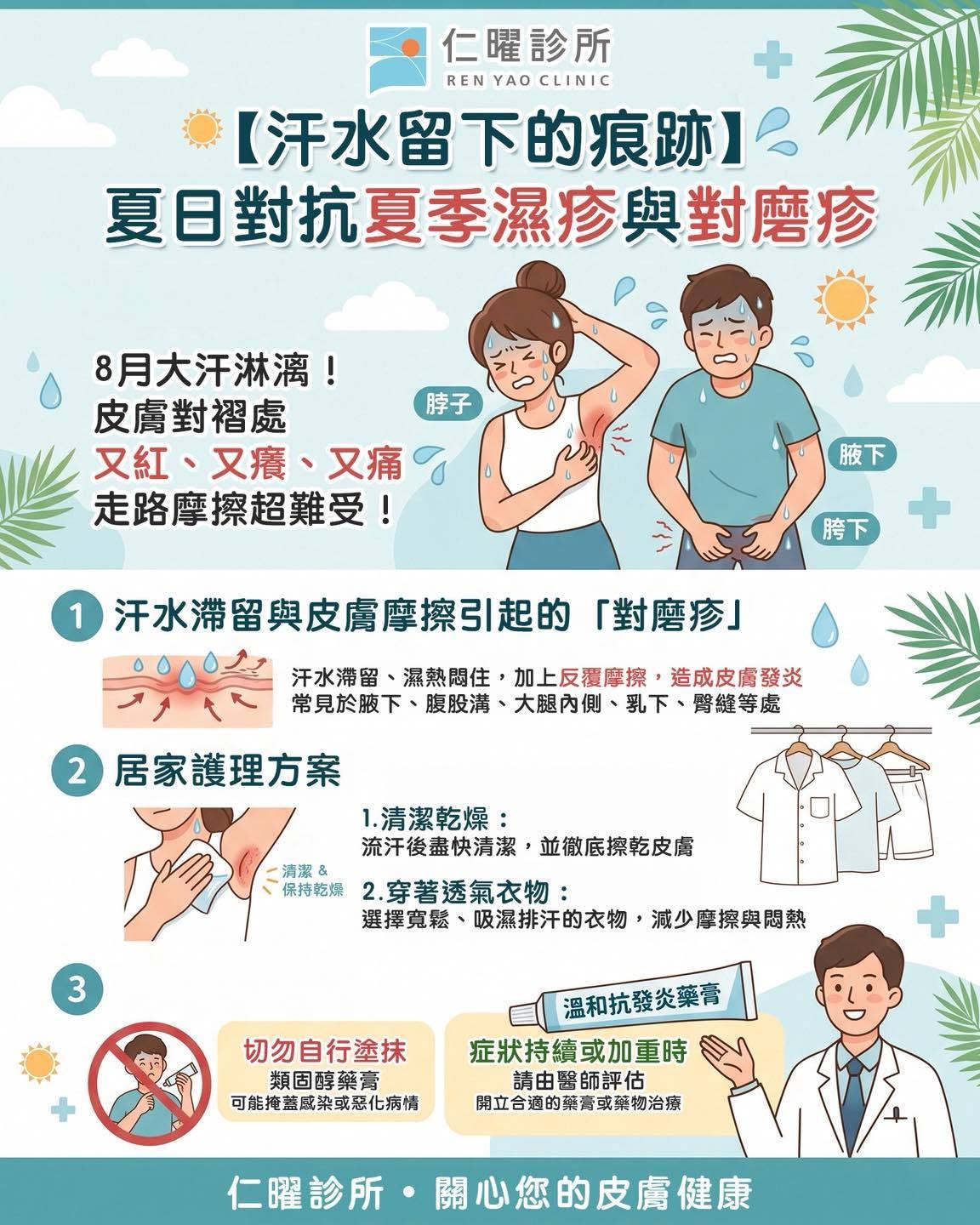 汗水💦留下的不只是痕跡,還有又紅又痛的「對磨疹」!💥